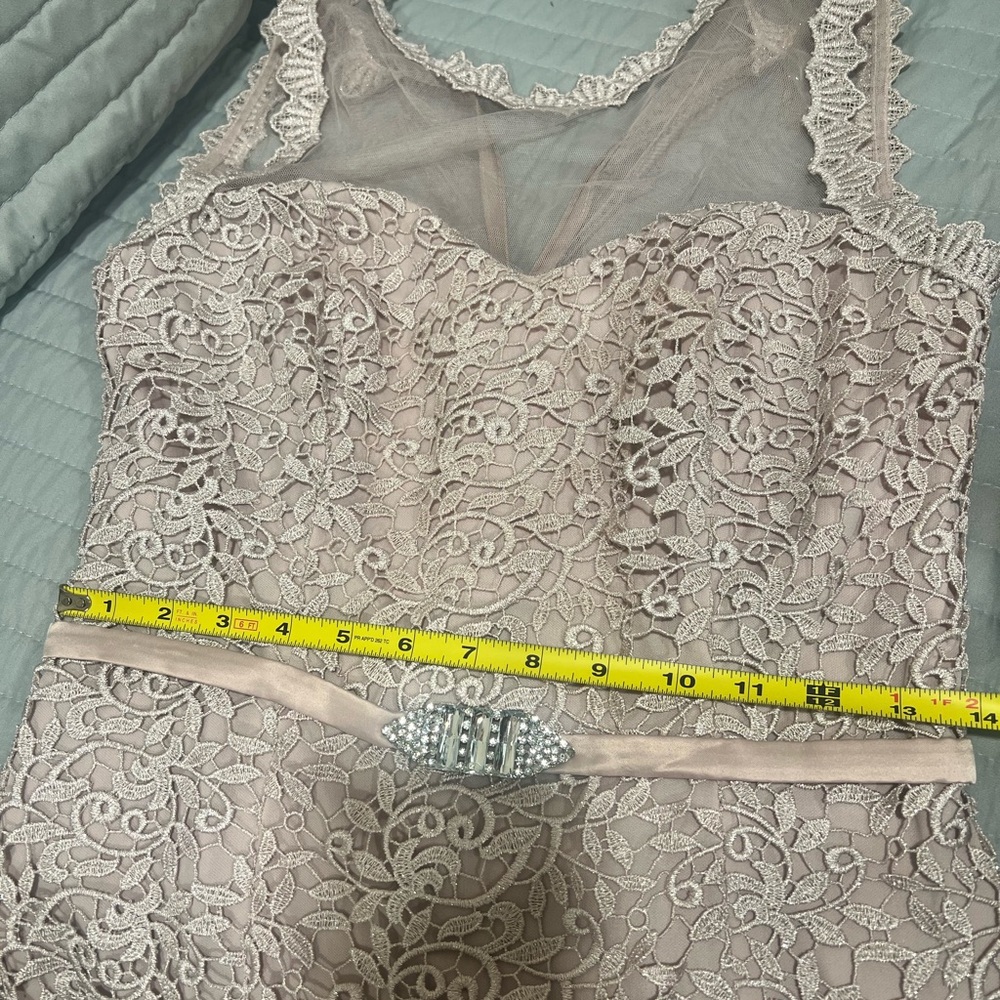 055 JS Collections Dusty Rose Formal Prom Dress Gown - Picture 9 of 10